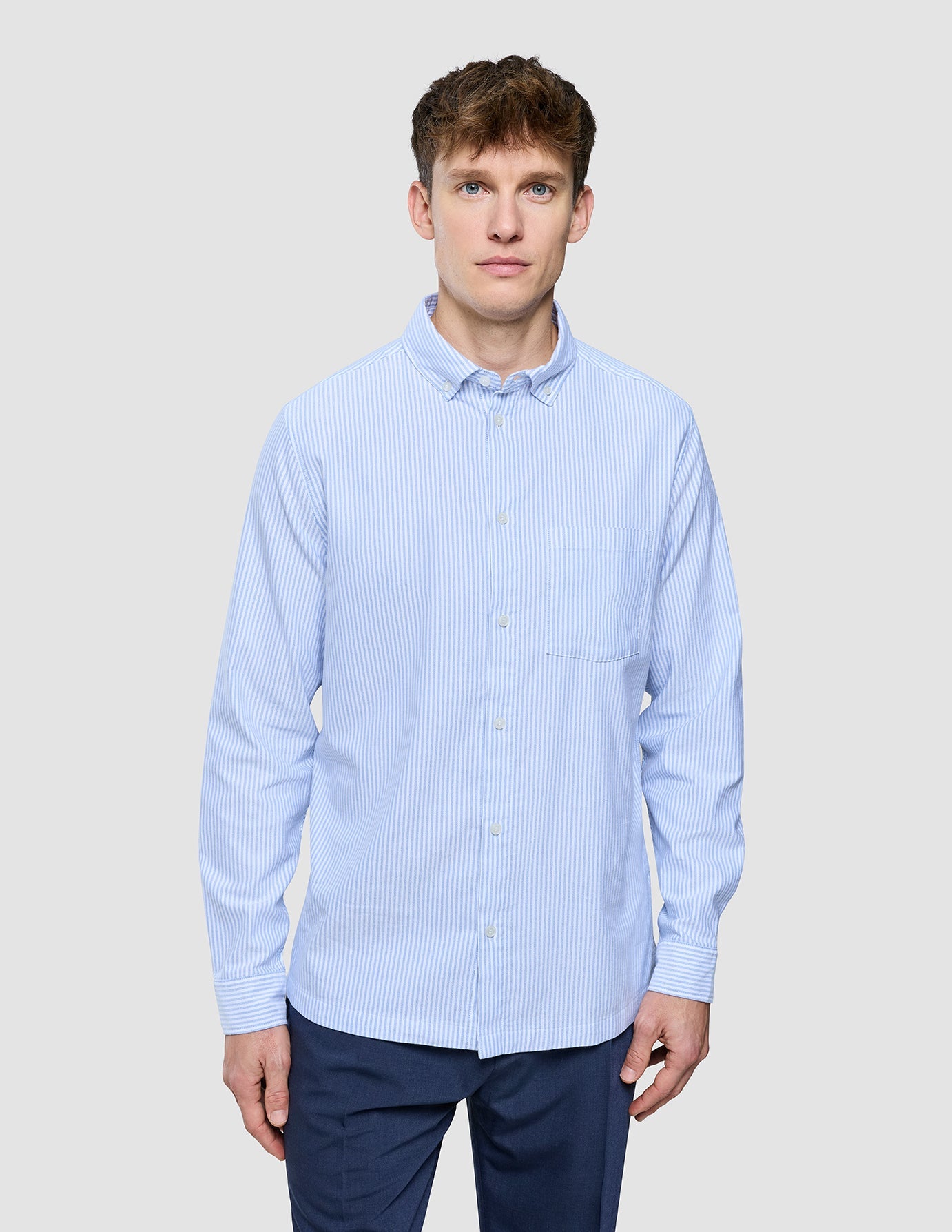 All-Day Oxford Shirt Light Blue Stripes